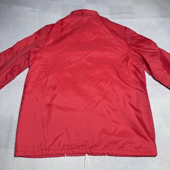 Vintage 60s 70s Sears Red Full Zip Pockets Lined Windbreaker Jacket Size Large - Picture 11 of 16